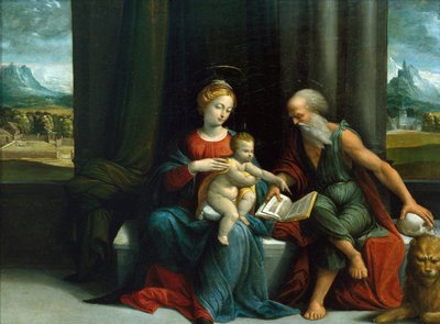 Madonna mit Kind und St. Hieronymus von Benvenuto Tisi da Garofalo